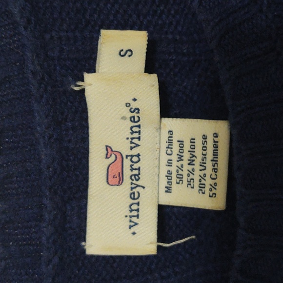 Vineyard Vines Cashmere Crew Neck Cable Knit Sweater - Picture 3 of 5